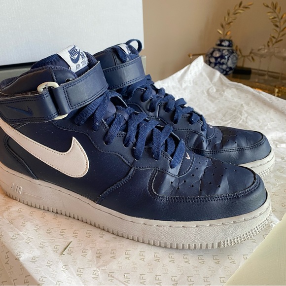 blue high top air force ones